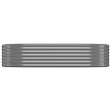 NNEVL Garden Raised Bed Powder-Coated Steel 175x100x36 cm Grey