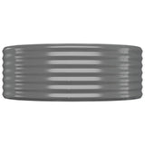 NNEVL Garden Raised Bed Powder-Coated Steel 175x100x36 cm Grey