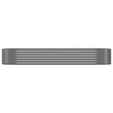 NNEVL Garden Planter Powder-coated Steel 249x100x36 cm Grey