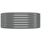 NNEVL Garden Planter Powder-coated Steel 249x100x36 cm Grey
