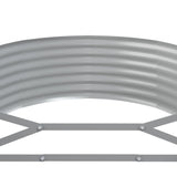 NNEVL Garden Planter Powder-coated Steel 249x100x36 cm Grey