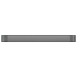 NNEVL Garden Planter Powder-coated Steel 396x100x36 cm Grey