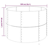 NNEVL Garden Planter Powder-coated Steel 100x100x68 cm Grey