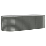 NNEVL Garden Planter Powder-coated Steel 249x100x68 cm Grey