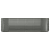 NNEVL Garden Planter Powder-coated Steel 249x100x68 cm Grey