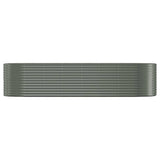 NNEVL Garden Planter Powder-coated Steel 322x100x68 cm Grey