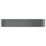 NNEVL Garden Planter Powder-coated Steel 396x100x68 cm Grey