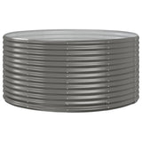 NNEVL Garden Planter Grey 140x140x68 cm Powder-coated Steel