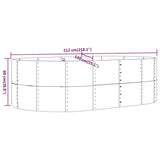 NNEVL Garden Planter Grey 212x140x68 cm Powder-coated Steel