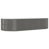 NNEVL Garden Raised Bed Grey 291x140x68 cm Powder-Coated Steel