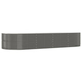 NNEVL Garden Planter Grey 367x140x68 cm Powder-coated Steel