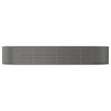 NNEVL Garden Planter Grey 367x140x68 cm Powder-coated Steel