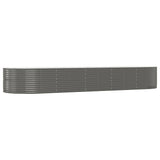NNEVL Garden Planter Grey 447x140x68 cm Powder-coated Steel