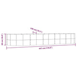 NNEVL Garden Planter Grey 447x140x68 cm Powder-coated Steel