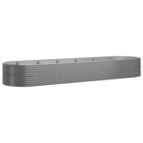NNEVL Garden Planter Powder-coated Steel 510x140x68 cm Grey
