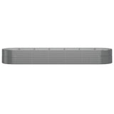 NNEVL Garden Planter Powder-coated Steel 510x140x68 cm Grey