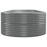NNEVL Garden Planter Powder-coated Steel 510x140x68 cm Grey