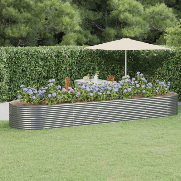 NNEVL Garden Planter Powder-coated Steel 510x140x68 cm Grey