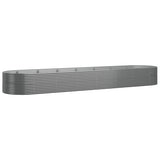 NNEVL Garden Planter Powder-coated Steel 584x140x68 cm Grey