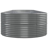 NNEVL Garden Planter Powder-coated Steel 584x140x68 cm Grey