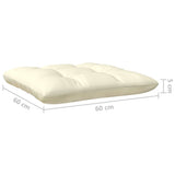 NNEVL 5 Piece Garden Lounge Set with Cream Cushions Pinewood