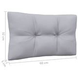 NNEVL 2-Seater Garden Sofa with Grey Cushions Solid Wood Pine