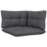 NNEVL 2-Seater Garden Sofa with Anthracite Cushions Solid Wood Pine