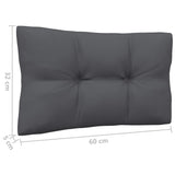 NNEVL 2-Seater Garden Sofa with Anthracite Cushions Solid Wood Pine