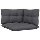 NNEVL 3 Piece Garden Lounge Set with Anthracite Cushions Pinewood