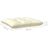 NNEVL 8 Piece Garden Lounge Set with Cream Cushions Pinewood