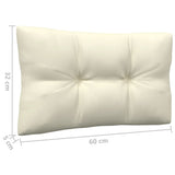 NNEVL 9 Piece Garden Lounge Set with Cream Cushions Pinewood