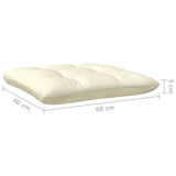 NNEVL 9 Piece Garden Lounge Set with Cream Cushions Pinewood
