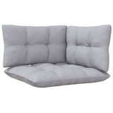 NNEVL 13 Piece Garden Lounge Set with Grey Cushions Pinewood