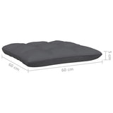 NNEVL 4-Seater Garden Sofa with Anthracite Cushions Solid Pinewood
