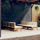 NNEVL 9 Piece Garden Lounge Set with Cushions Solid Pinewood
