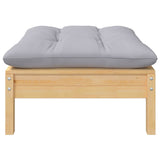 NNEVL 5 Piece Garden Lounge Set with Grey Cushions Solid Pinewood