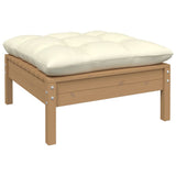 NNEVL 9 Piece Garden Lounge Set with Cushions Honey Brown Pinewood