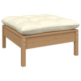 NNEVL 10 Piece Garden Lounge Set with Cushions Honey Brown Pinewood