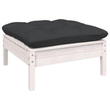 NNEVL 13 Piece Garden Lounge Set with Cushions White Pinewood