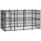 NNEVL Outdoor Dog Kennel Steel 7.37 m²