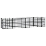 NNEVL Outdoor Dog Kennel Steel 18.43 m²