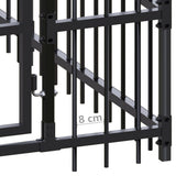 NNEVL Outdoor Dog Kennel with Roof Steel 18.43 m²