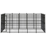 NNEVL Outdoor Dog Kennel Steel 13.82 m²