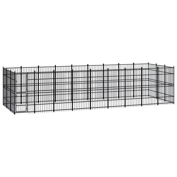 NNEVL Outdoor Dog Kennel Steel 24.88 m²