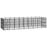 NNEVL Outdoor Dog Kennel Steel 24.88 m²