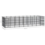 NNEVL Outdoor Dog Kennel Steel 24.88 m²