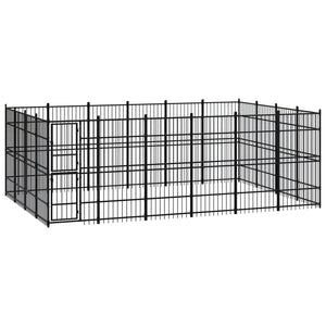 NNEVL Outdoor Dog Kennel Steel 22.12 m²