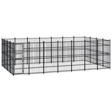 NNEVL Outdoor Dog Kennel Steel 25.8 m²