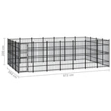 NNEVL Outdoor Dog Kennel Steel 25.8 m²