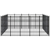 NNEVL Outdoor Dog Kennel Steel 23.04 m²